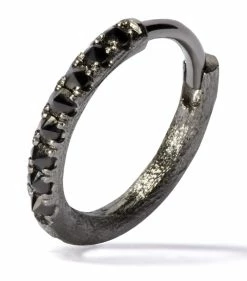 Annoushka 18CT DUSTY DIAMONDS WG BD HOOP BLACK RHODIUM Earrings