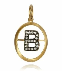 Annoushka 18CT GOLD Dia INITIAL B PENDANT YELLOW GOLD Pendants