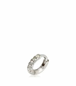 Annoushka Dusty Diamonds Single Rhodium Hoop Earring SILVER Earrings