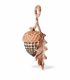 Annoushka Rose Gold and Diamond Acorn Pendant Pendants