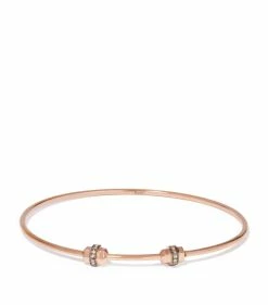 Annoushka Rose Gold and Sapphire Mythology Charm Bangle (Small/Medium) Bracelets