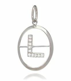 Annoushka White Gold and Diamond L Pendant Pendants