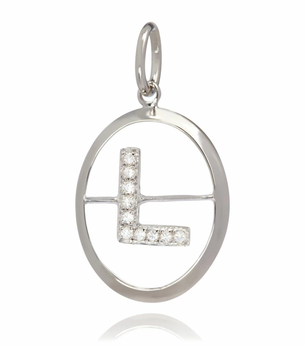 Annoushka White Gold and Diamond L Pendant Pendants 3 Annoushka White Gold and Diamond L Pendant Pendants