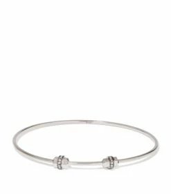 Annoushka White Gold and Sapphire Mythology Charm Bangle (Medium/Large) Bracelets
