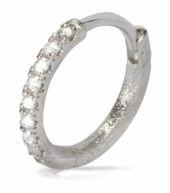Annoushka White Gold Dusty Diamonds Single Hoop Earring Earrings