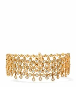 Annoushka Yellow Gold and Diamond Lattice Net Bracelet Bracelets