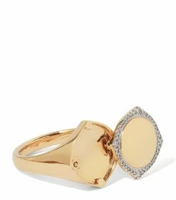 Annoushka Yellow Gold and Diamond Lovelocket Signet Ring Rings -Annoushka Online Shop annoushka yellow gold and diamond lovelocket signet ring 17627199 36787889 1000