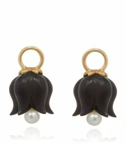 Annoushka Yellow Gold and Ebony Tulip Earring Drops Earrings