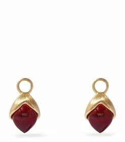 Annoushka Yellow Gold and Garnet Earring Drops Earrings