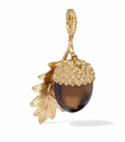 Annoushka Yellow Gold and Quartz Acorn Pendant Pendants