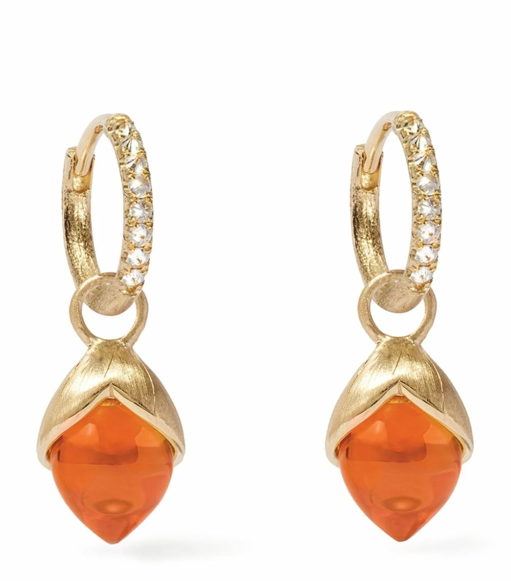 Annoushka Yellow Gold, Diamond and Citrine Hoop Drop Earrings 3 Annoushka Yellow Gold, Diamond and Citrine Hoop Drop Earrings