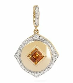 Annoushka Yellow Gold, Diamond and Citrine Lovelocket Birthstone Charm Charms