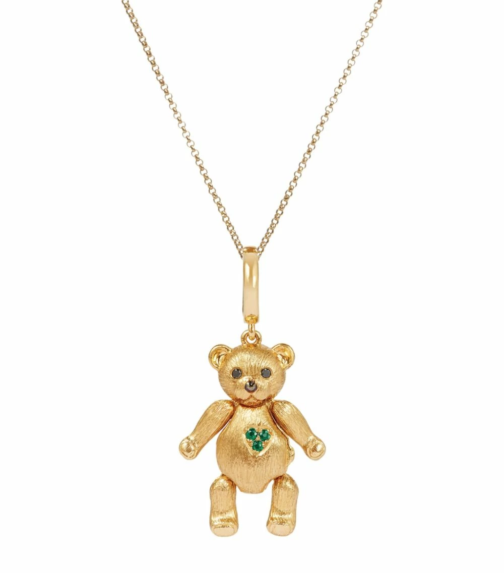 Annoushka Yellow Gold, Diamond and Emerald Mythology Teddy Bear Locket Charm Charms 7 Annoushka Yellow Gold, Diamond and Emerald Mythology Teddy Bear Locket Charm Charms - Image 5