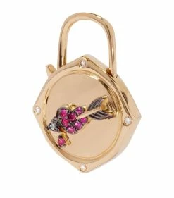 Annoushka Yellow Gold, Diamond and Sapphire Lovelock Heart and Arrow Charm Charms