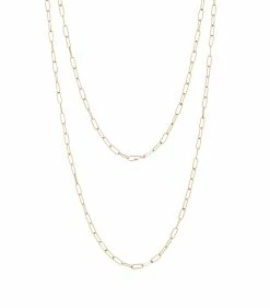 Annoushka Yellow Gold Long Mini Cable Chain Necklace Necklaces