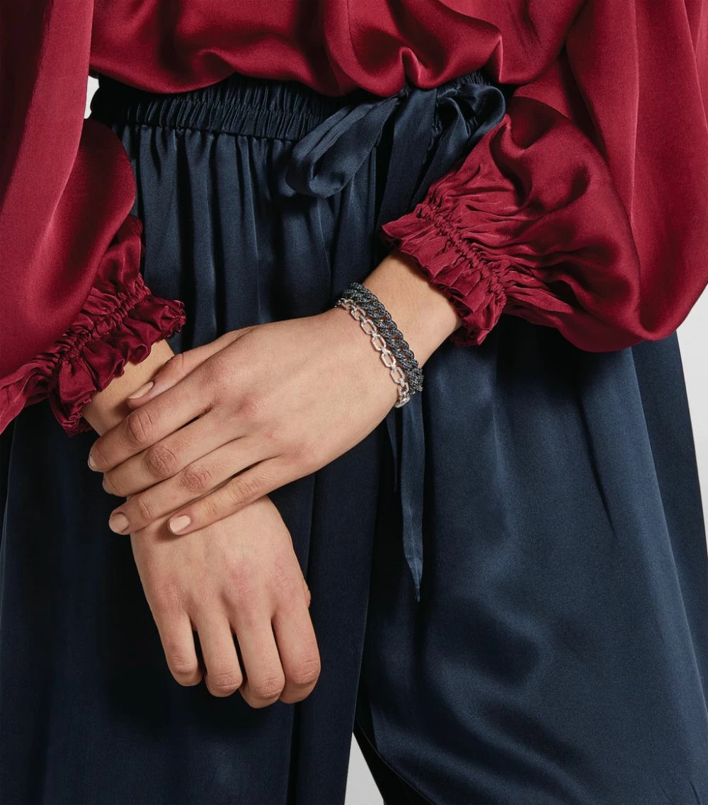 SHAY Black Gold and Sapphire Links Bracelet BLK GLD BL SAPP Bracelets 4 SHAY Black Gold and Sapphire Links Bracelet BLK GLD BL SAPP Bracelets - Image 2