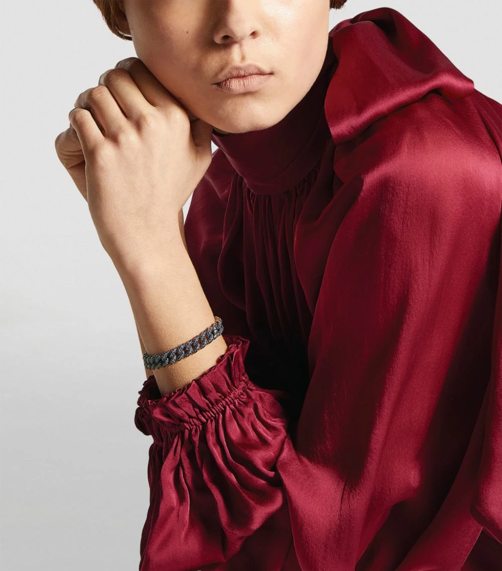 SHAY Black Gold and Sapphire Links Bracelet BLK GLD BL SAPP Bracelets 5 SHAY Black Gold and Sapphire Links Bracelet BLK GLD BL SAPP Bracelets - Image 3