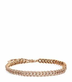 SHAY Rose Gold and Diamond Essentials Pavé Link Necklace WHITE Necklaces