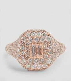 SHAY Rose Gold and Diamond New Modern Pave Pinky Ring (Size 3.5) RG/WD Rings -Annoushka Online Shop shay rose gold and diamond new modern pave pinky ring size 3 5 14868989 25390773 1000