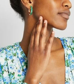 Rose Gold and Emerald Shay Basics Hoop Earrings RG/GREEN -Annoushka Online Shop shay rose gold and emerald shay basics hoop earrings 16852368 33350140 1000