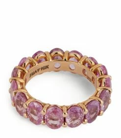 SHAY Rose Gold and Sapphire Basics Eternity Ring (Size 6) RG/PINK Rings