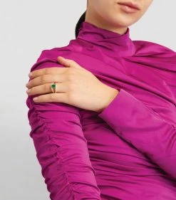 SHAY Rose Gold, Diamond and Emerald Halo Open Ring RG/GREEN Rings -Annoushka Online Shop shay rose gold diamond and emerald halo open ring 17432259 36578026 1000