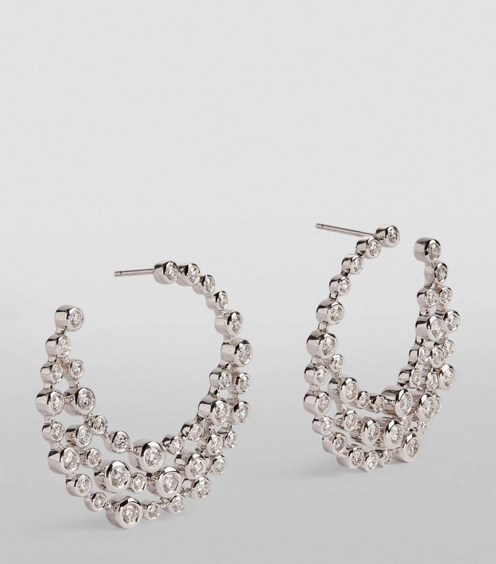 SHAY White Gold and Diamond Boho Swirl Earrings 4 SHAY White Gold and Diamond Boho Swirl Earrings - Image 2