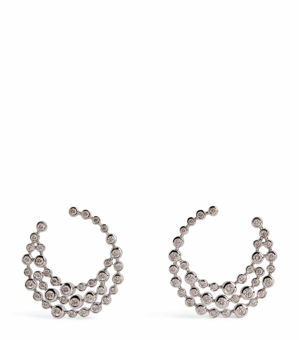 SHAY White Gold and Diamond Boho Swirl Earrings 3 SHAY White Gold and Diamond Boho Swirl Earrings