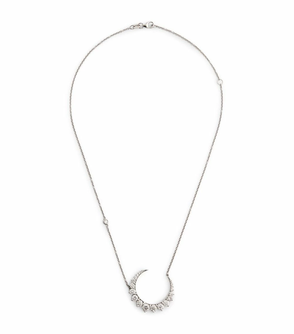SHAY White Gold and Diamond Celestial Moon Necklace PINK Necklaces 3 SHAY White Gold and Diamond Celestial Moon Necklace PINK Necklaces