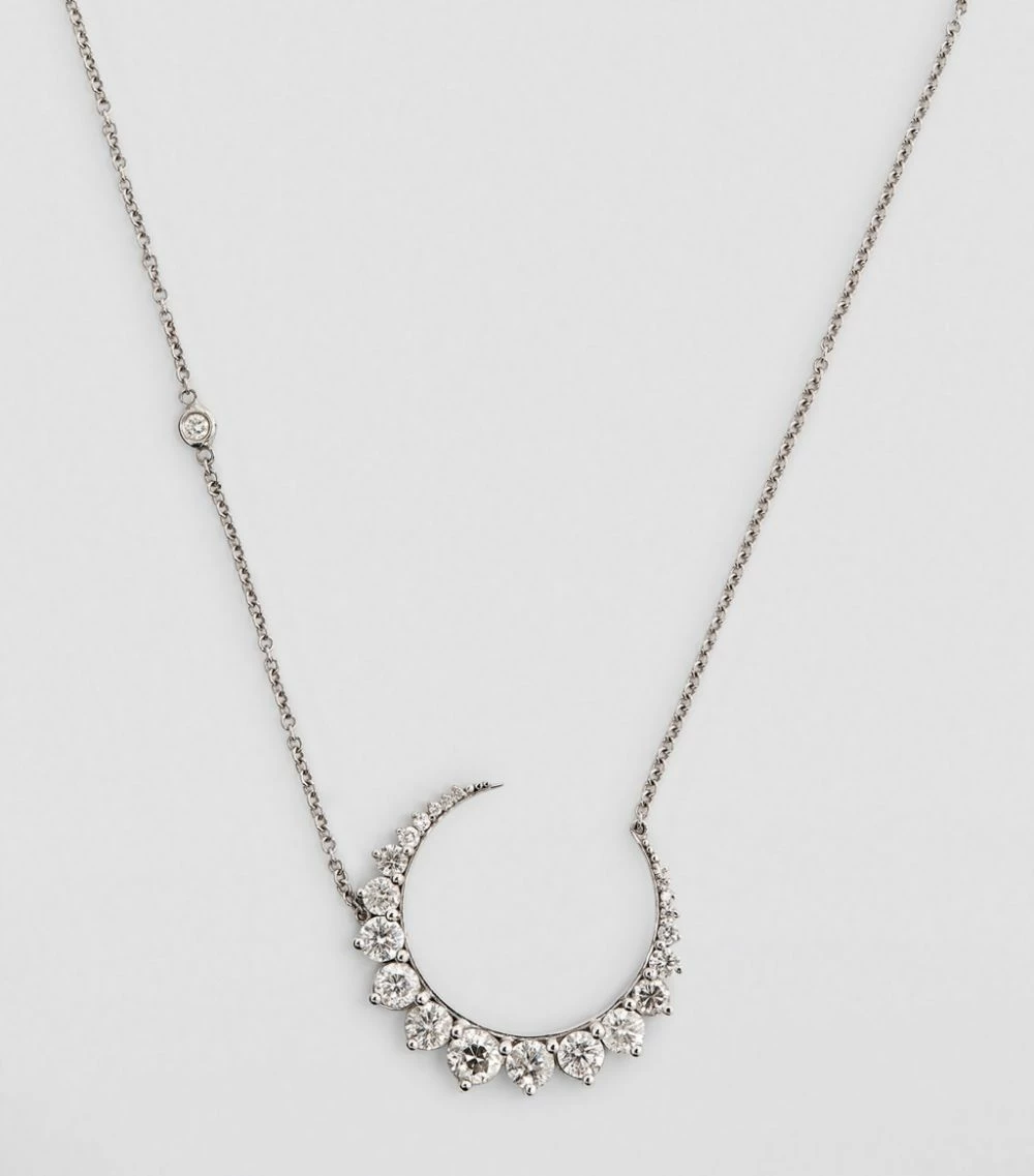 SHAY White Gold and Diamond Celestial Moon Necklace PINK Necklaces 5 SHAY White Gold and Diamond Celestial Moon Necklace PINK Necklaces - Image 3
