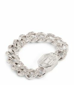 SHAY White Gold and Diamond Illusion Links Ring (Size 7.5) WD Rings