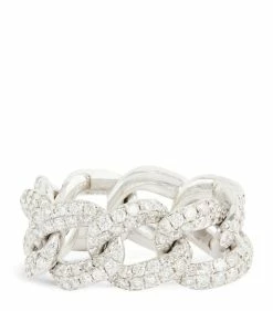 SHAY White Gold and Diamond Jumbo Links Ring (Size 7) WG Rings