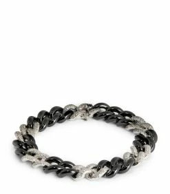 SHAY White Gold and Diamond Links Bracelet WG/BLACK Bracelets