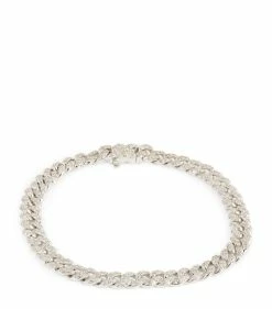 SHAY White Gold and Diamond Pavé Mini Links Bracelet Bracelets