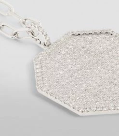 SHAY White Gold and Pavé Diamond Octagon Disc Necklace Necklaces -Annoushka Online Shop shay white gold and pave diamond octagon disc necklace 16356299 31302523 1000
