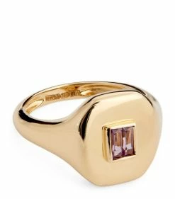 SHAY Yellow Gold and Amethyst Pinky Ring PURPLE Rings