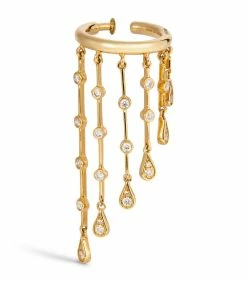 SHAY Yellow Gold and Diamond Boho Ear Cuff YG Earrings