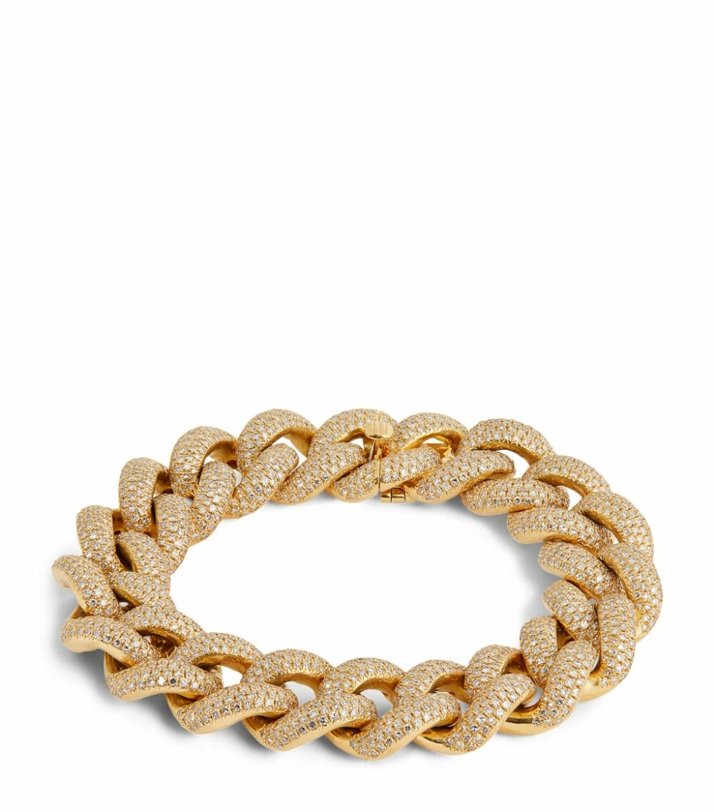 SHAY Yellow Gold and Diamond Jumbo Pavé Links Bracelet Bracelets 3 SHAY Yellow Gold and Diamond Jumbo Pavé Links Bracelet Bracelets