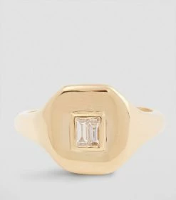 SHAY Yellow Gold and Diamond New Modern Baguette Pinky Ring Rings -Annoushka Online Shop shay yellow gold and diamond new modern baguette pinky ring 14868993 31410399 1000