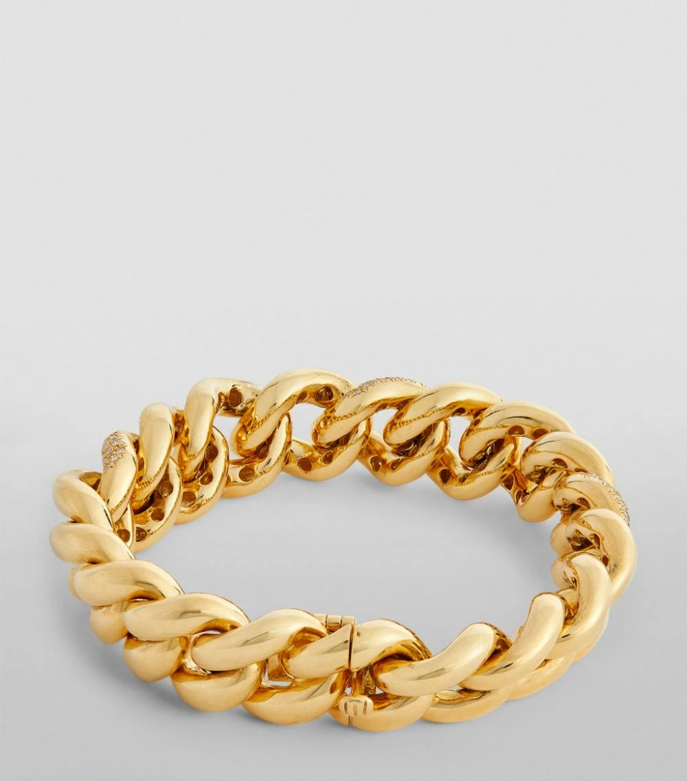 SHAY Yellow Gold and Diamond Triple Pavé Jumbo Links Bracelet Bracelets 3 SHAY Yellow Gold and Diamond Triple Pavé Jumbo Links Bracelet Bracelets - Image 2