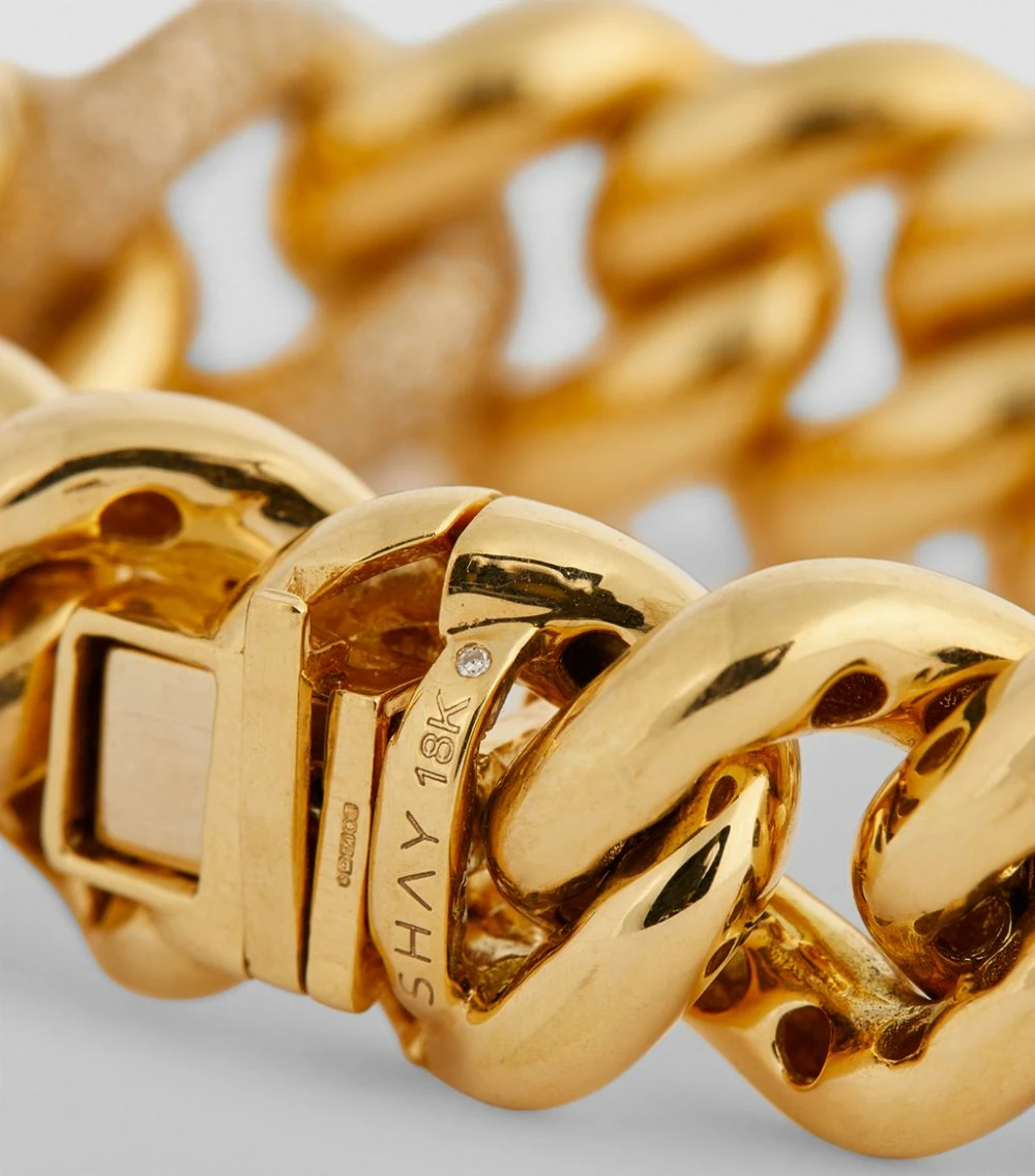 SHAY Yellow Gold and Diamond Triple Pavé Jumbo Links Bracelet Bracelets 4 SHAY Yellow Gold and Diamond Triple Pavé Jumbo Links Bracelet Bracelets - Image 3