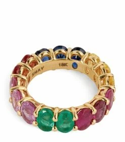 SHAY Yellow Gold Basics Rainbow Eternity Ring (Size 5) YG Rings