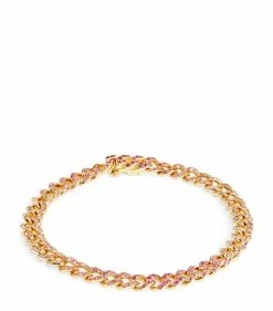 SHAY Yellow Gold, Diamond, Sapphire and Ruby Chain Link Bracelet MULTI Bracelets
